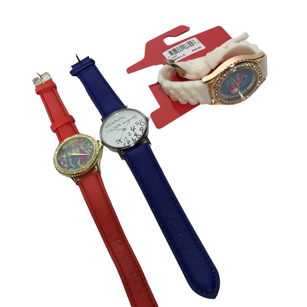 Leona Love Grove, Bay Studios, assorted Wrist Watches Set Of 3